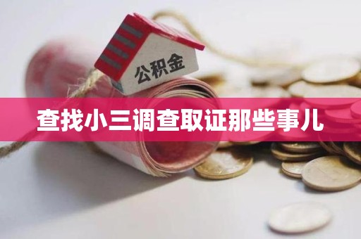 湘东查找小三调查取证那些事儿